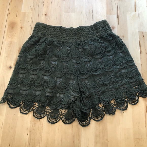Olive green shorts
